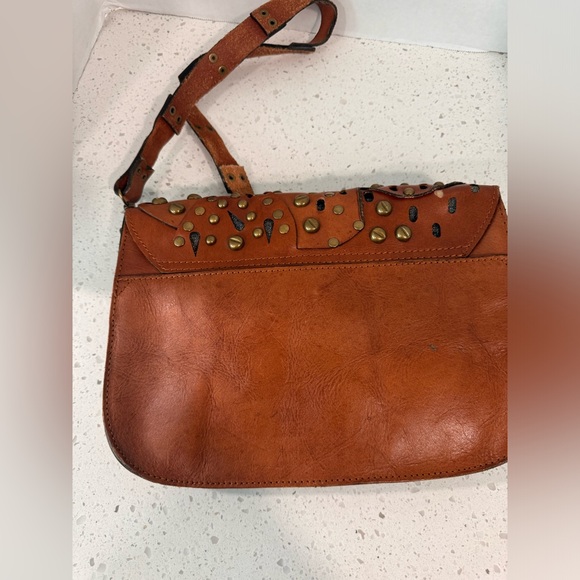 Patricia Nash Rosa Brown Studded Leather
Crossbody Shoulder Bag - Picture 2 of 9